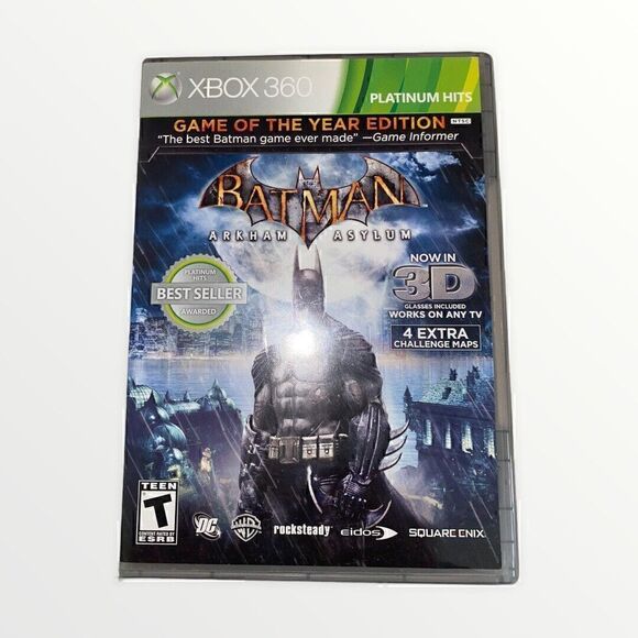 Batman Arkham Asylum Game Of The Year Edition FREE SHIP Xbox 360 2010 No Manual - Picture 2 of 4